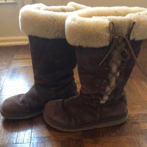 Ugg boots with laceup detail